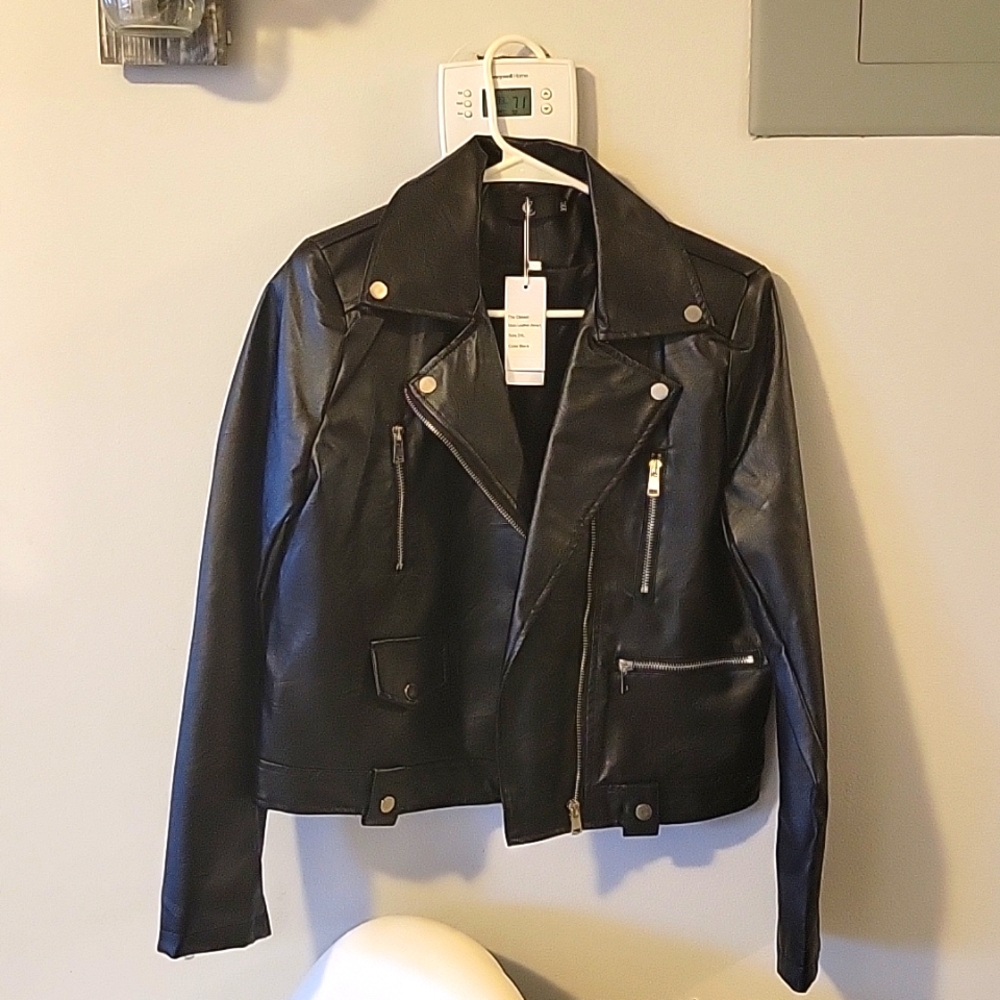 Black leather jackets , size XXL but runs small.